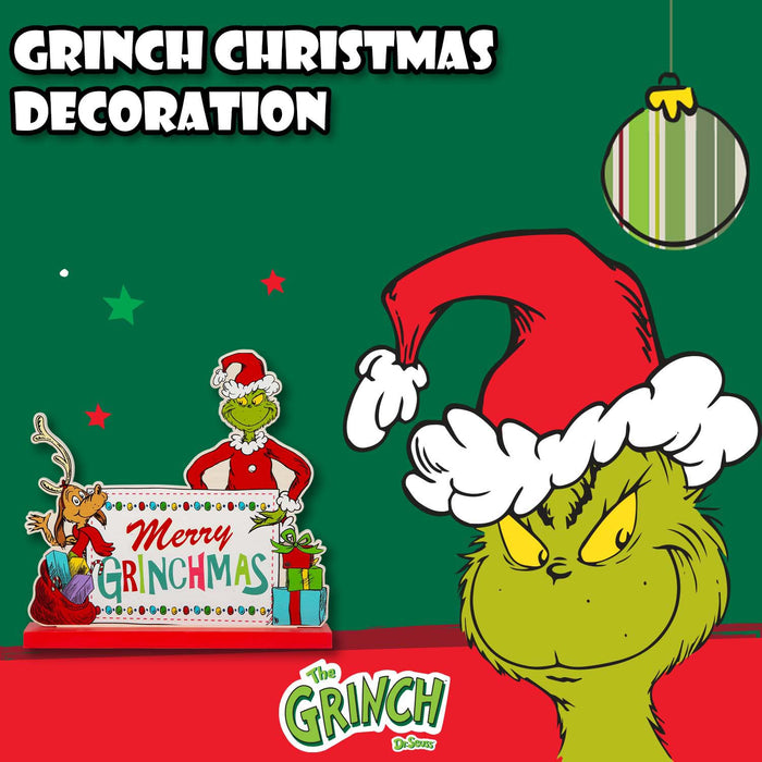 Grinch Christmas Decoration Festive Gift 22cm x 21cm Green X 1