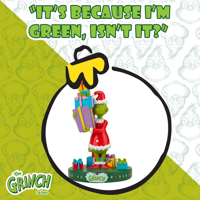Grinch Christmas Decoration Festive Gift 15cm x 10cm Green X 1
