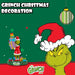 Grinch 3D Christmas Decoration Festive Gift 15cm x 10cm Green X 1