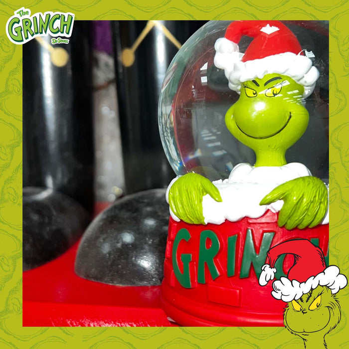 Grinch Christmas Snow Globe Festive Ornament Gift 9cm x 6.5cm Red X 1