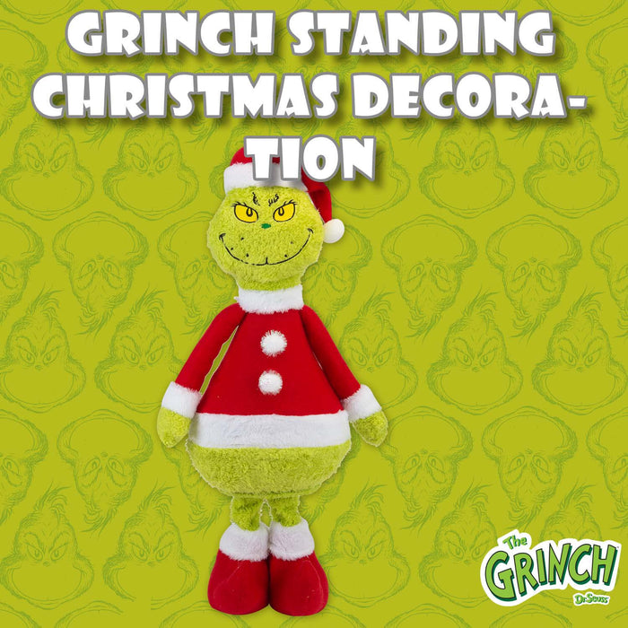 Grinch Standing Christmas Decoration Festive 60cm x 26cm Green X 1