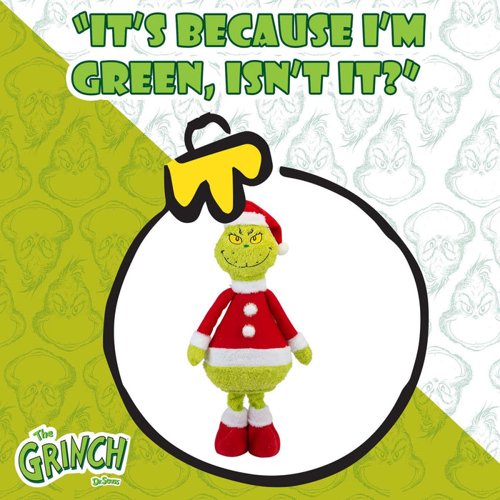 Grinch Standing Christmas Decoration Festive 60cm x 26cm Green X 1