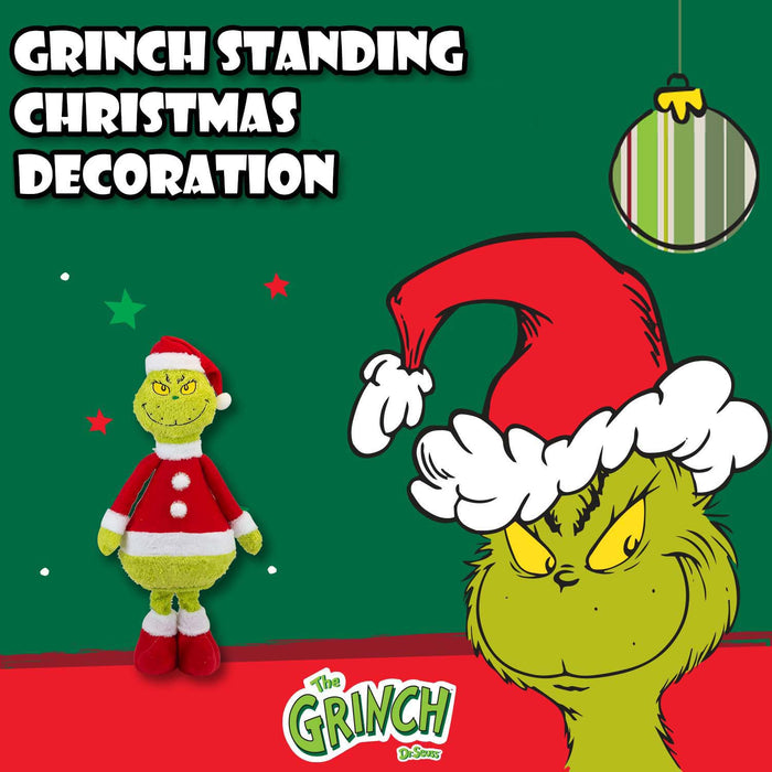 Grinch Standing Christmas Decoration Festive 60cm x 26cm Green X 1