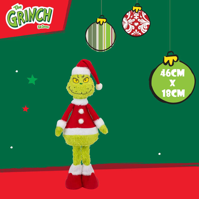 Grinch Standing Christmas Decoration Festive 46cm x 18cm Green X 1