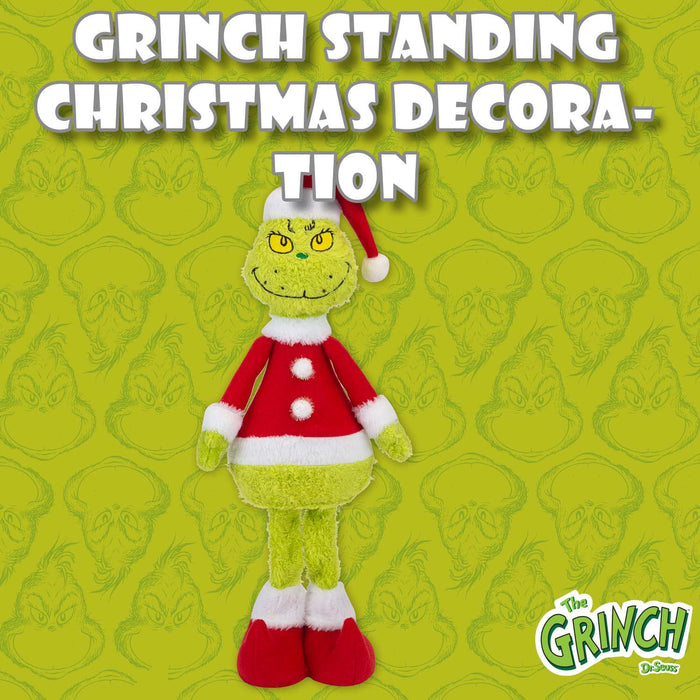 Grinch Standing Christmas Decoration Festive 46cm x 18cm Green X 1