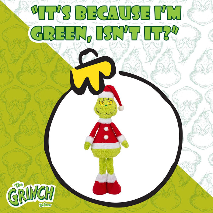 Grinch Standing Christmas Decoration Festive 46cm x 18cm Green X 1