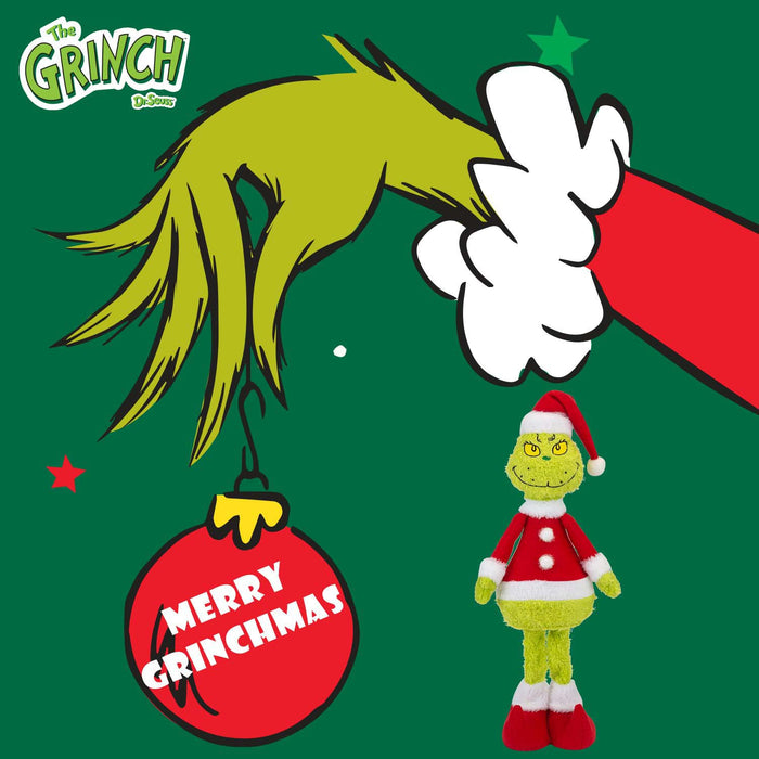 Grinch Standing Christmas Decoration Festive 46cm x 18cm Green X 1