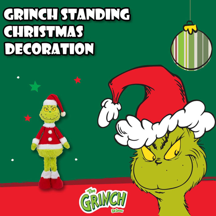 Grinch Standing Christmas Decoration Festive 46cm x 18cm Green X 1