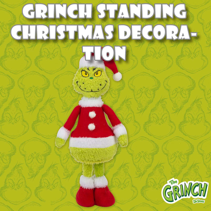 Grinch Standing Christmas Decoration Festive 35cm x 16cm Green X 1