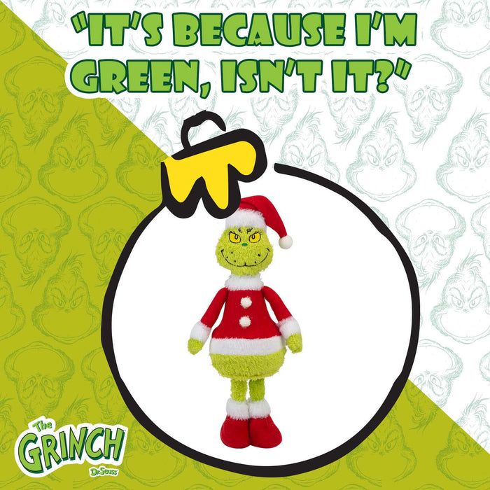Grinch Standing Christmas Decoration Festive 35cm x 16cm Green X 1