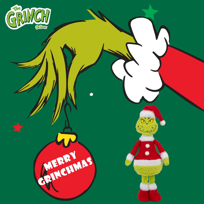 Grinch Standing Christmas Decoration Festive 35cm x 16cm Green X 1