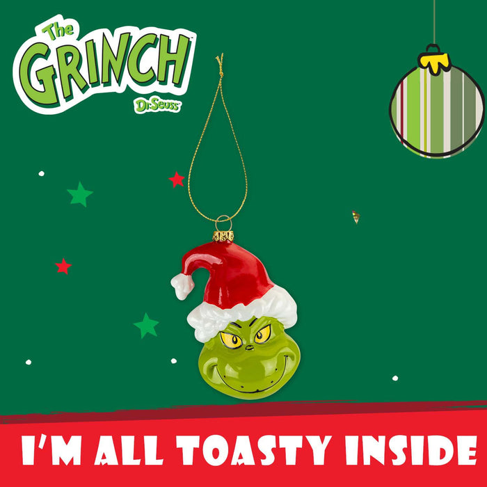 Grinch Christmas Tree Decoration Festive Gift 10cm x 6.5cm Green X 1