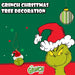 Grinch Christmas Tree Decoration Festive Gift 10cm x 6.5cm Green X 1