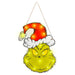 Grinch Christmas Light Up Wall Festive  Decoration 40cm x 30cm Green X 1