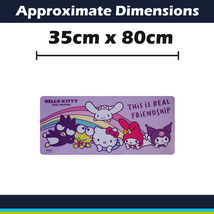 Hello Kitty Desk Mat Multicoloured Gaming Mat Multi - 35cm x 80cm