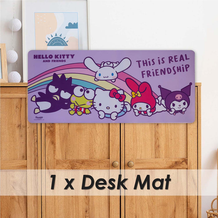 Hello Kitty Desk Mat Multicoloured Gaming Mat Multi - 35cm x 80cm