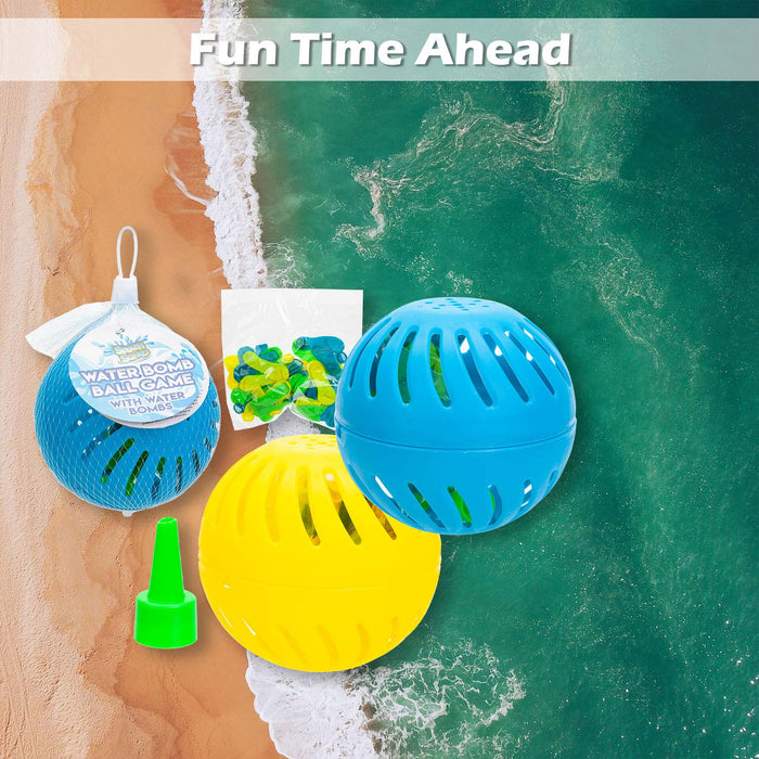 Water Bomb Ball Game Swimming Outdoor Summer 11.5cm x 11.5cm Blue or Yellow X 1