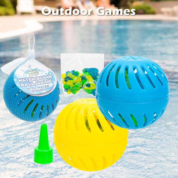 Water Bomb Ball Game Swimming Outdoor Summer 11.5cm x 11.5cm Blue or Yellow X 1