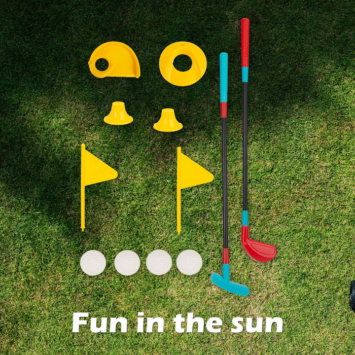 Childs Golf Set Outdoor Games Summer Activity 53cm x 8cm Multi Coloured X 2