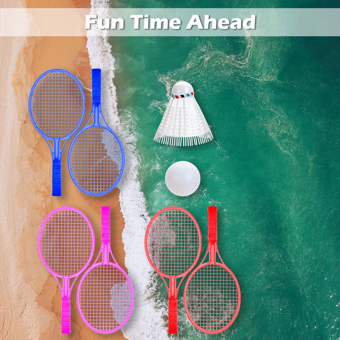 Badminton Set Outdoor Games Summer Activity 33.5cm x 15cm Varied Colour X 2