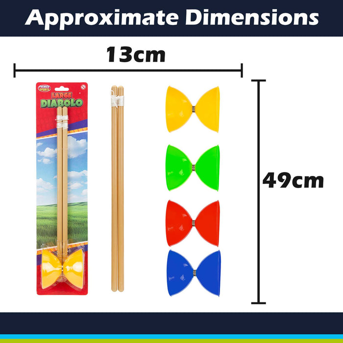 Diablo With Sticks Outdoor Games Summer Activity 49cm x 13cm Varied Colour X 1