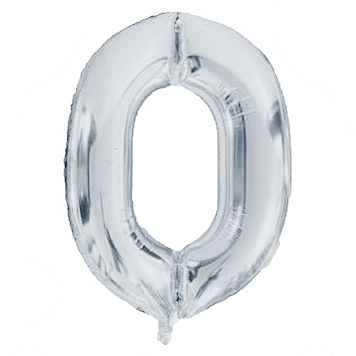 Silver Foil Number Balloon 34"