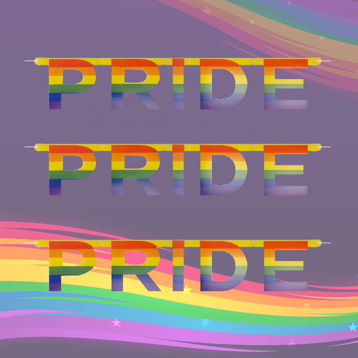 Pride Banner Gay LGBT Pride, Colorful Stripes for Pride Festival 180cm Rainbow