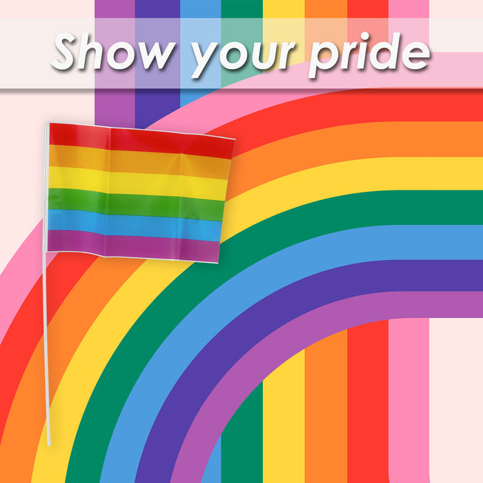 Rainbow Flags Gay LGBT Pride Colourful Stripes Pride Festival 30 x 20cm Rainbow