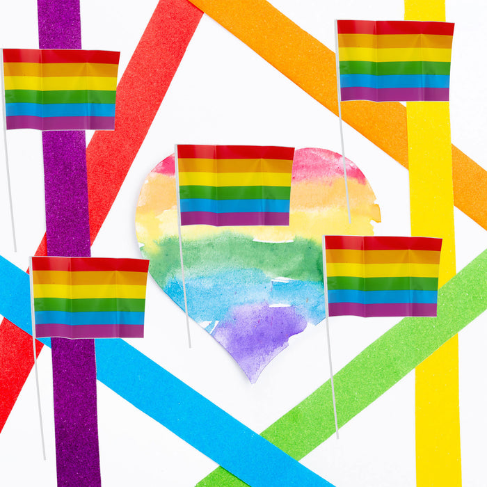 Rainbow Flags Gay LGBT Pride Colourful Stripes Pride Festival 30 x 20cm Rainbow