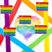 Rainbow Flags Gay LGBT Pride Colourful Stripes Pride Festival 30 x 20cm Rainbow
