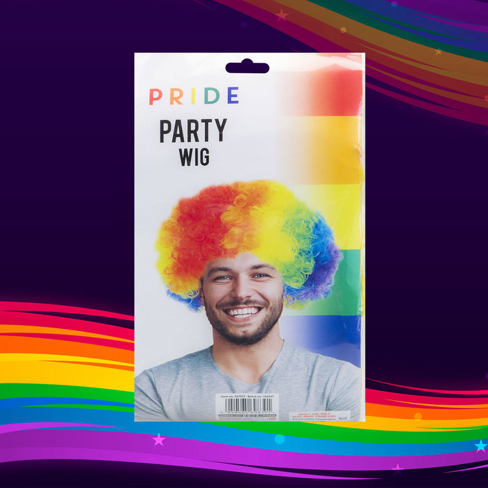 Pride Wig Gay LGBT Pride, hair Colorful Stripes Festival 1 Piece Rainbow