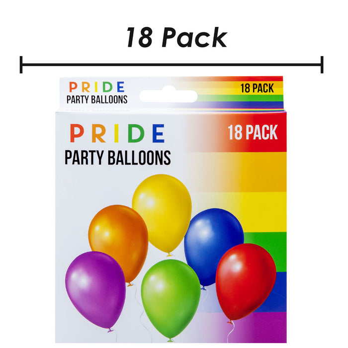 Pride Balloons Gay LGBT Pride, Colorful Stripes Pride Festival 18 Pack Rainbow