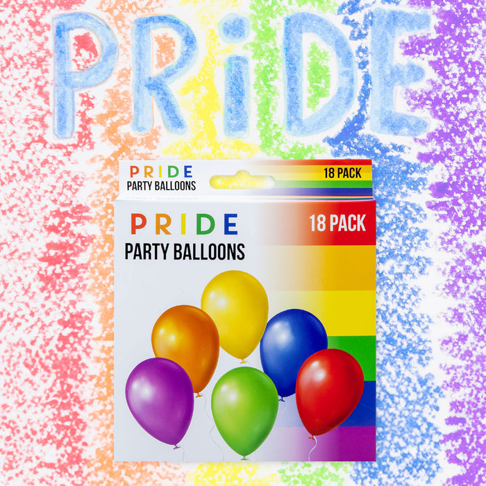 Pride Balloons Gay LGBT Pride, Colorful Stripes Pride Festival 18 Pack Rainbow