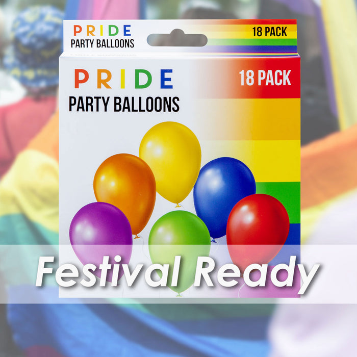 Pride Balloons Gay LGBT Pride, Colorful Stripes Pride Festival 18 Pack Rainbow