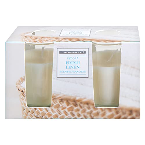 Glass Jar Votive Candles Luxury Scented Decor (2 Pack)