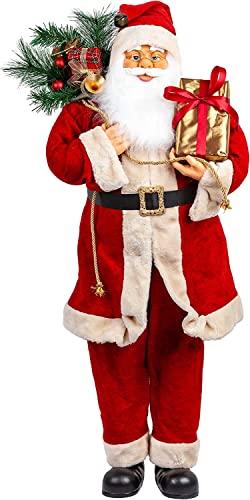 Luxury Standing Red Father Christmas Figure