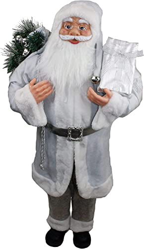 Luxury Grey Father Christmas Figure