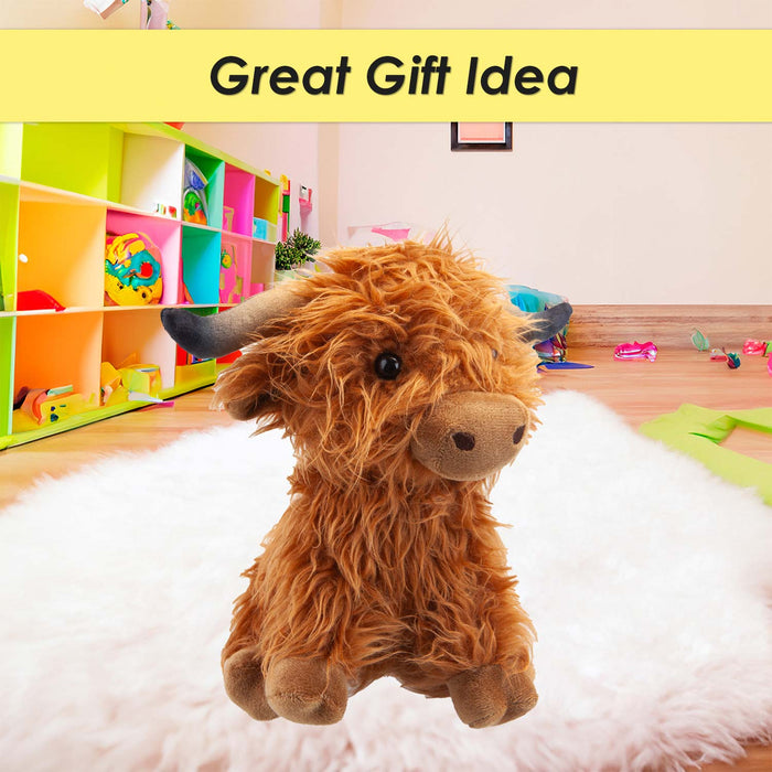 Highlands Cow Soft Toy Cute Plushie Huggable Plush Brown