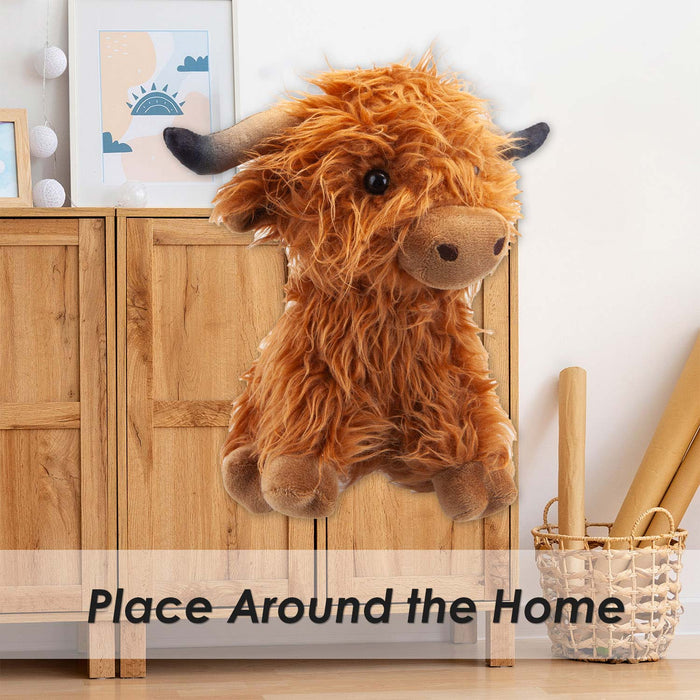 Highlands Cow Soft Toy Cute Plushie Huggable Plush Brown