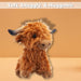 Highlands Cow Soft Toy Cute Plushie Huggable Cuddly Stuffed Toy Gift 23cm Brown