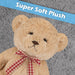 Bear Soft Toy with Checked Bow Plush 30cm x 20cm Brown X 1