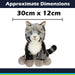 American Short Hair Cat Soft Toy Premium Quality Grey - 30cm x 12cm