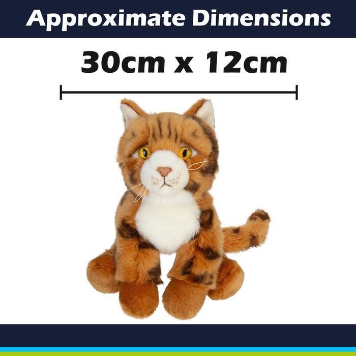 Bengal Cat Soft Toy Premium Quality Orange - 30cm x 12cm