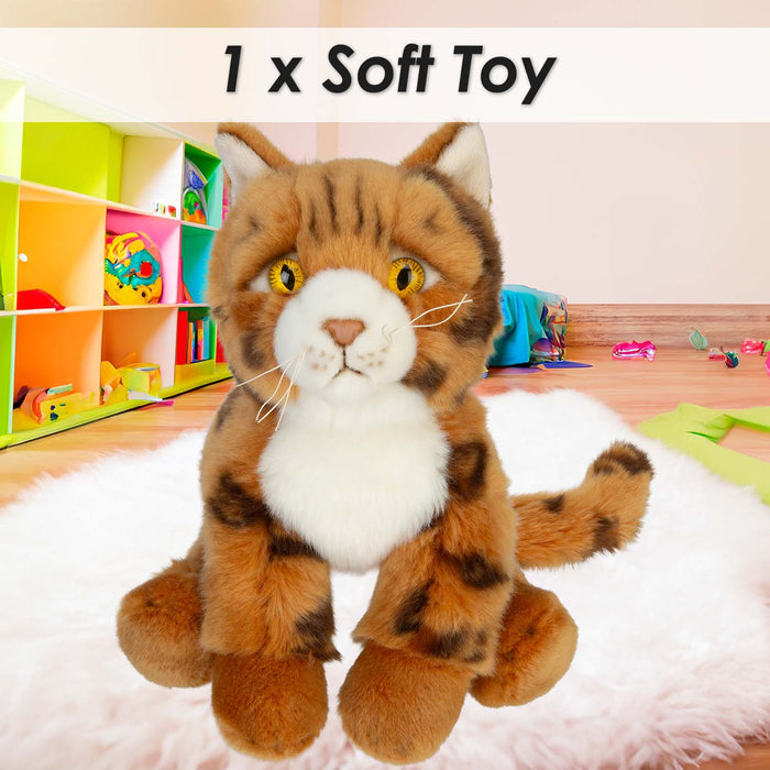Bengal Cat Soft Toy Premium Quality Orange - 30cm x 12cm