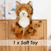 Bengal Cat Soft Toy Premium Quality Orange - 30cm x 12cm