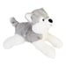 Lying Luxury Frosty Husky Soft Toy Two Tone Grey - 36cm x 12cm