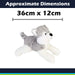 Lying Luxury Frosty Husky Soft Toy Two Tone Grey - 36cm x 12cm