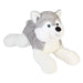 Lying Luxury Frosty Husky Soft Toy Two Tone Grey - 53cm x 18cm