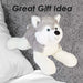 Lying Luxury Frosty Husky Soft Toy Two Tone Grey - 53cm x 18cm