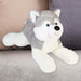 Lying Luxury Frosty Husky Soft Toy Two Tone Grey - 53cm x 18cm